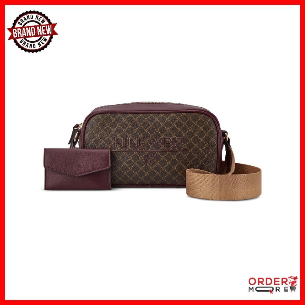 Medium Camera Crossbody Bag with Web Strap and Internal Pockets